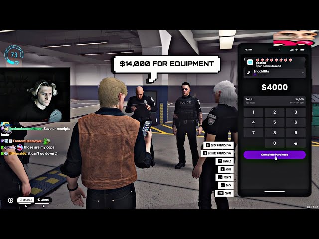 xQc Becomes A Cop and Immediately Buys Crypto | NoPixel V GTA RP