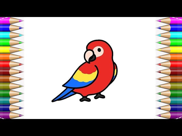 🎨 How to Draw a Parrot 🦜 | Easy Drawing Tutorial for Beginners 💥  Drawing Comes To Life! 💖  #Parrot