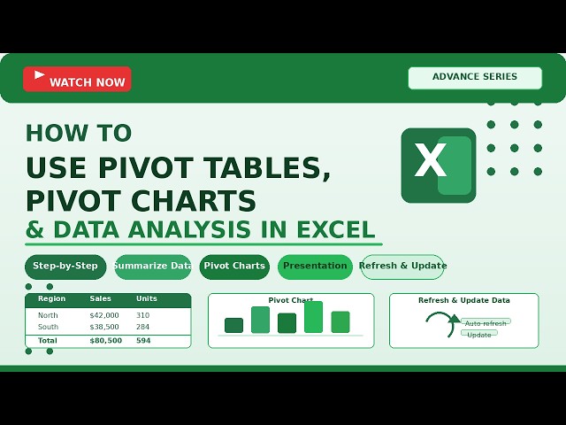 How to Create a PivotTable, Pivot Chart & Slicers in Excel (Step-by-Step)