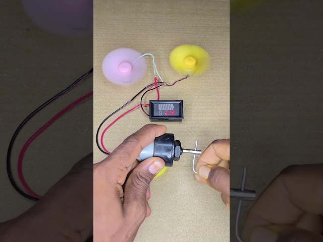 Two 6v  Fan & Voltmeter Powering With Metal Servo Genrator • Dc Motor • Dc Motor