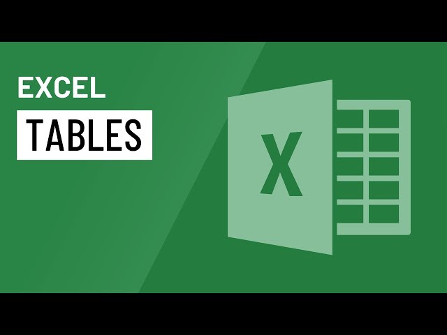 Excel: Tables