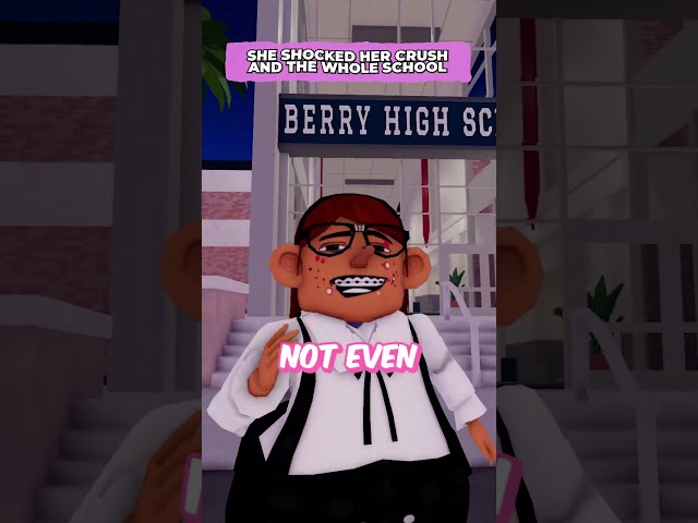 SHE SHOCKED her CRUSH and THE WHOLE SCHOOL! 😱#shorts #roblox