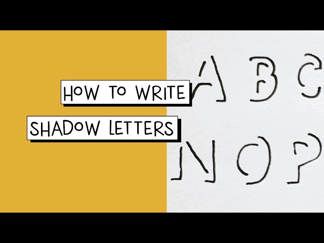 How to Write Shadow Letters // Learn Creative Handwriting for Beginners A-Z