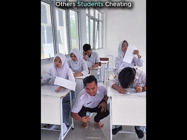 Others Students Cheating VS LAST ONE😘|| Wait For LAST ONE #shorts #cheating #students