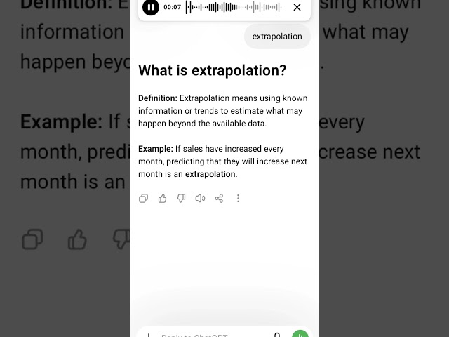 What is extrapolation?