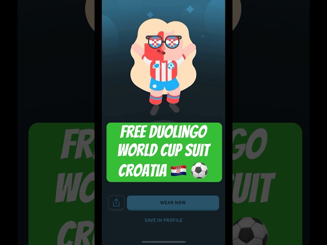 how I got the Duolingo Croatia suit FREE #duolingo 🇭🇷