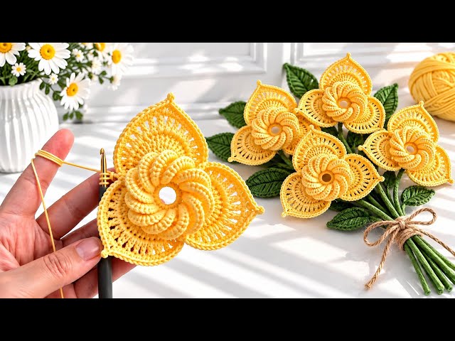 How to Crochet a Stunning 3D Flower | Easy Crochet Tutorial