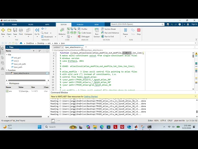 Regional Ocean Modeling System (ROMS) Tutorial: Setup TPXO and TMD for tide
