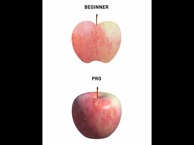 Beginner vs Pro-Create realistic vector fruits #illustratortutorial