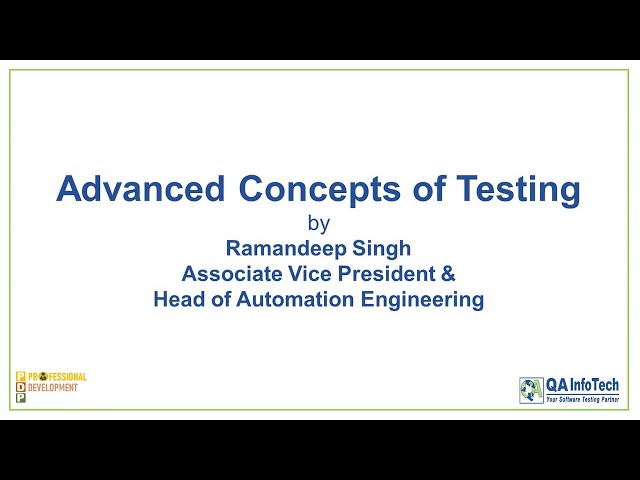 Advanced Concepts of Testing Training Session by QA InfoTech