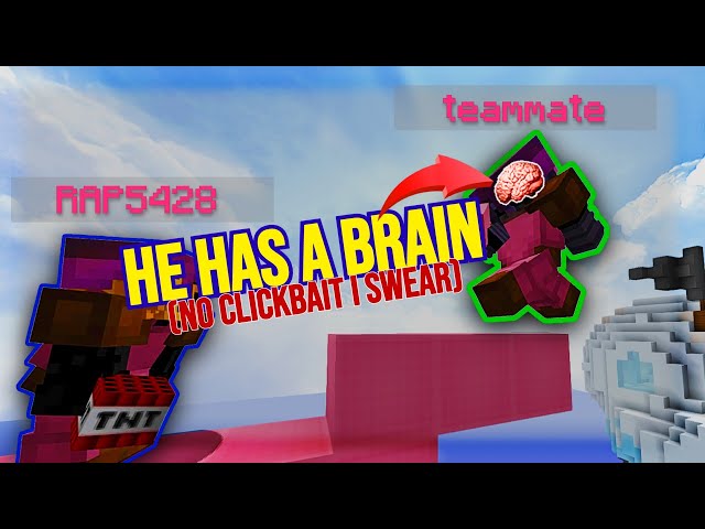 bedwars but my teammate has intelligence (not clickbait)