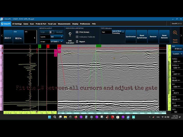 TOFD LATERAL WAVE SIGNAL PROCESSING  STRAIGHTENING AND REMOVAL WITH OMNIPC 5.11