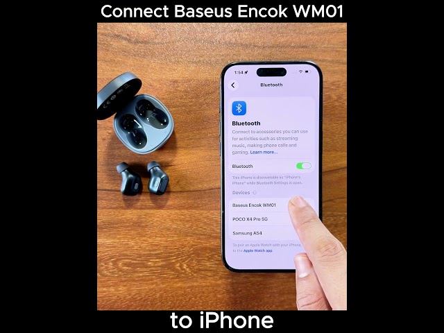 Connect Baseus Encok WM01 to iPhone