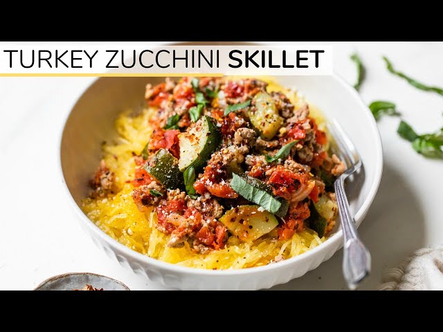 TURKEY ZUCCHINI SKILLET | easy, low carb dinner idea