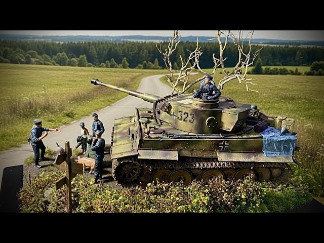 "Take a pic (pig)" 1/35 Tiger I crew at rest diorama 