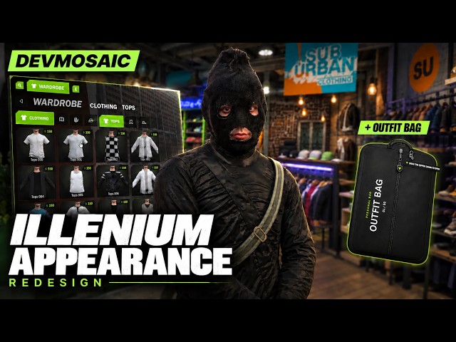 DM Appearance | FiveM | Illenium Appearance Redesign & Outfit Bags   [ esx qbcore qbox ]