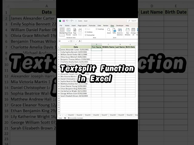 Separate your texts from a messed up column easily #excel #shorts