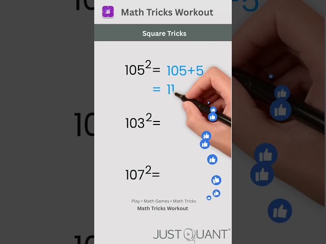 Math Tricks - Square Tricks - Square Numbers near 100 - Vedic Math Tricks - Quick Math #mathstricks