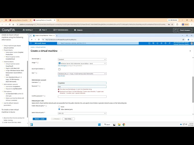 CS1 Lab 8.2.6: Manage IaaS Virtual Machines (VMs) in Azure That Run Windows Server