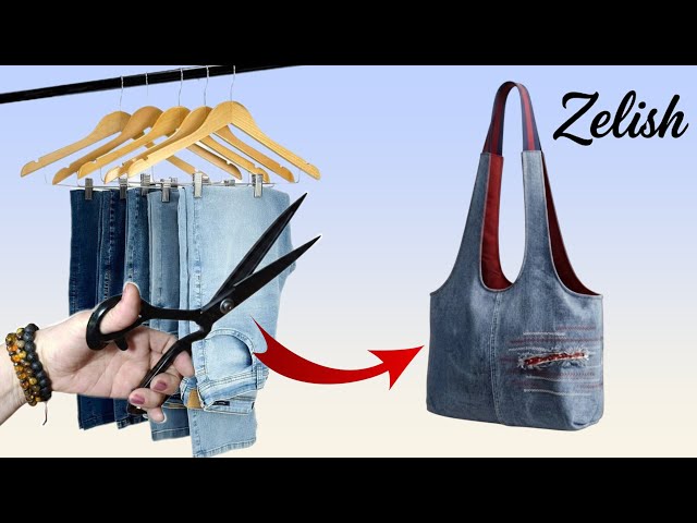 Stop Throwing Away Old Jeans! 🔥 Genius Japanese Style Denim Bag♻️