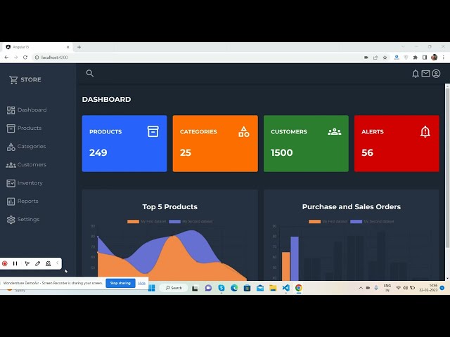 Angular 15 Latest Admin Dashboard Template Including Charts