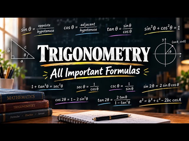 TRIGONOMETRY 🔥 ALL IMPORTANT FORMULAS You NEED to Know! 📐