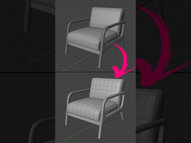 Blender how to reduce polygon count #3D #blender #blendertutorial