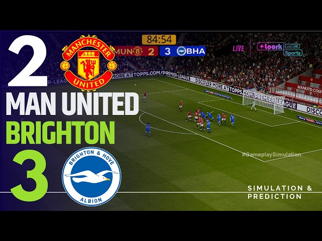 ⚽ Manchester United 2-3 Brighton [LAST MINUTES] Carabao Cup 26/27 ✅ | Match Simulation/Recreation