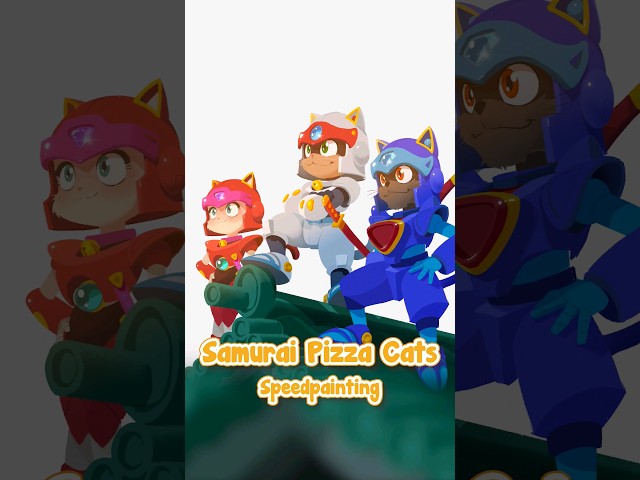 Samurai Pizza Cats Speedpainting: Nostalgia Art Tribute