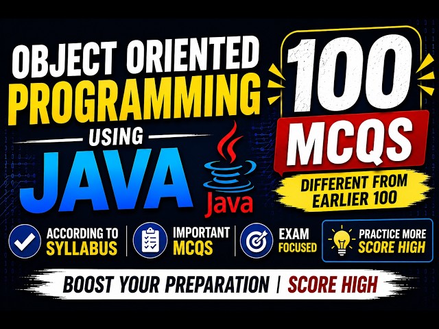 Object Oriented Programming using JAVA | 100 MCQs | Complete Syllabus | BJ SCHOLARS