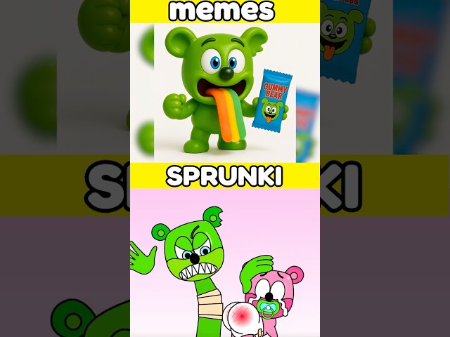 Sprunki Incredibox Gummy Bear, Strablemo, Selina cute car memes vs Sprunki Dad is Angry #gummybear