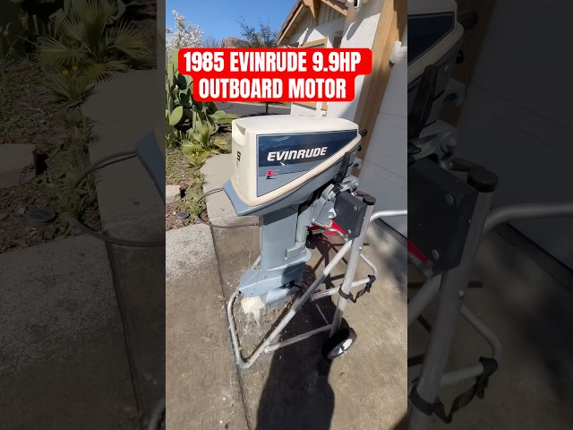 Testing this 1985 Evinrude 9.9 2 stroke outboard motor. #evinrude#Johnson#boat#2stroke