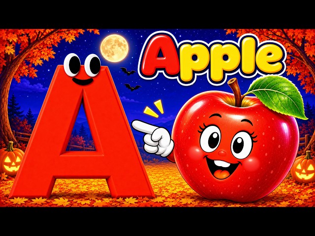 Halloween ABC Alphabet Song A to Z 🎃 | Fun Phonics for Kids, Toddlers & Preschoolers
