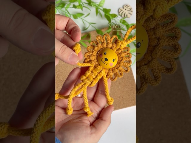 Cute Macrame Lion Doll Tutorial 🦁 #macrame #diy #shorts