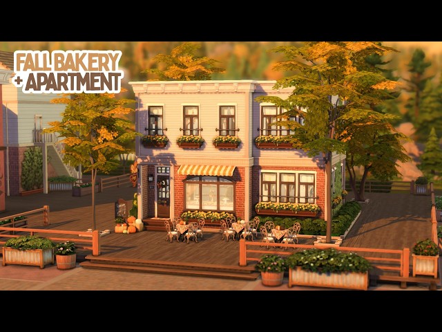 Little Fall Bakery in Copperdale🍂🥧The Sims 4 Speed Build || No CC