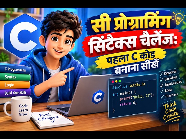 3.3) सी प्रोग्रामिंग सिंटैक्स चैलेंज: पहला C कोड बनाना सीखें