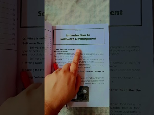 1st Year 2025 Book - Chapter 1: Introduction to Software Development #1styear #computer