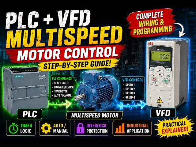 How to Control a Multispeed Motor Using PLC & VFD