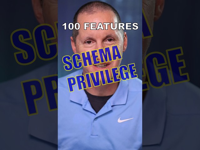 SCHEMA PRIVILEGE | 100 Features in 100 days! #database #sql