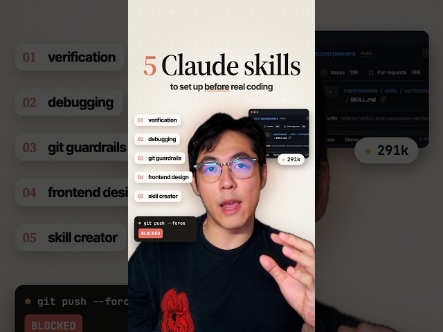 5 Claude Skills to Set Up Before Coding With Claude Code