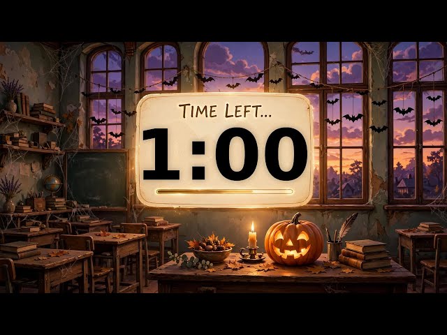 1 Minute Timer 🎃 Halloween Classroom Timer