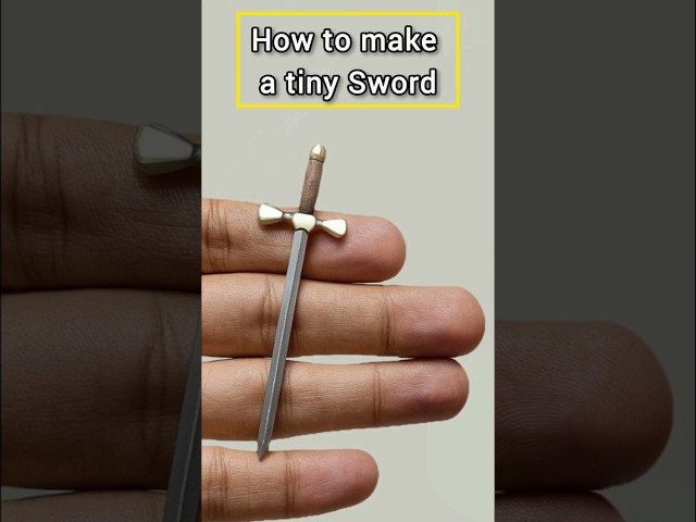 How to make a tiny sword out of a nail⚔️ #DIY #metalworking #inventions #forge #miniweapon #handmade