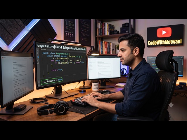 Pangram in Java | Check If String Contains All 26 Alphabets | Normal Logic | Java Interview Question