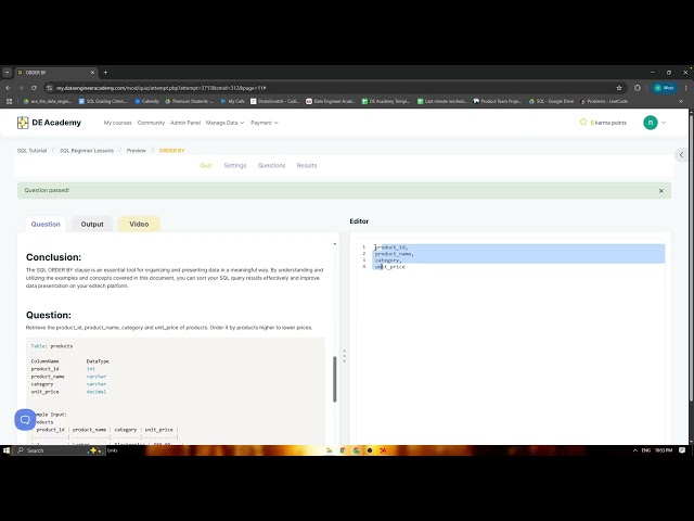 SQL ORDER BY