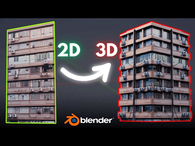 Turn a 2D Image Into a 3D Building in Blender in 1 Minute!
