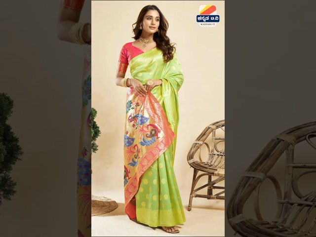 ಪೈಠಾಣಿ ಸಿಲ್ಕ್ ಬ್ಲೆಂಡ್ ಸೀರೆ 🔥 self design paithani silk blend saree #shorts #saree #makeup #siksaree