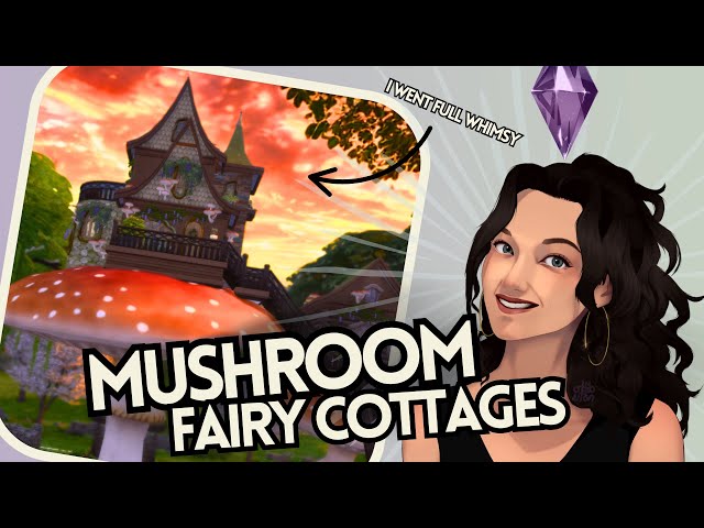 Fairy Mushroom Cottages 🍄  Sims 4 Speed Build