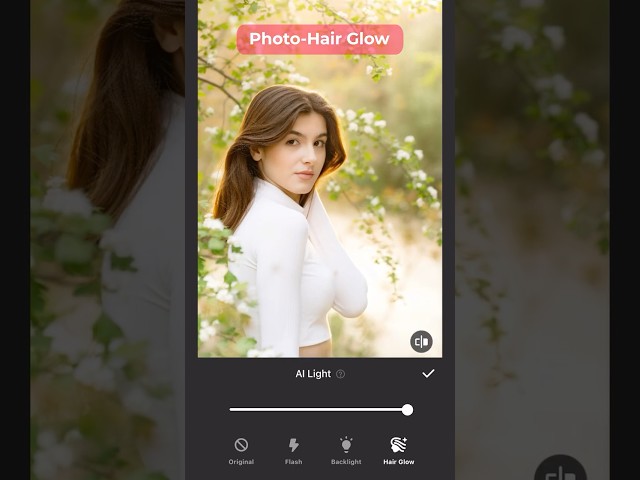 Use InShot AI Hair Glow to instantly add studio-like lighting to your photos 💡#inshot #photoediting