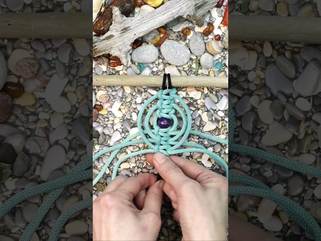 DIY Macrame Circles EASY Fishbone Picot Sennit