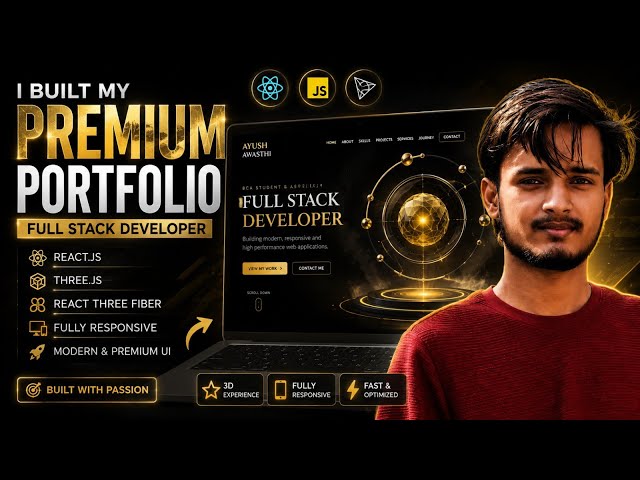 My PREMIUM 3D Developer Portfolio is LIVE! 🚀 | React + Three.js + React Three Fiber 